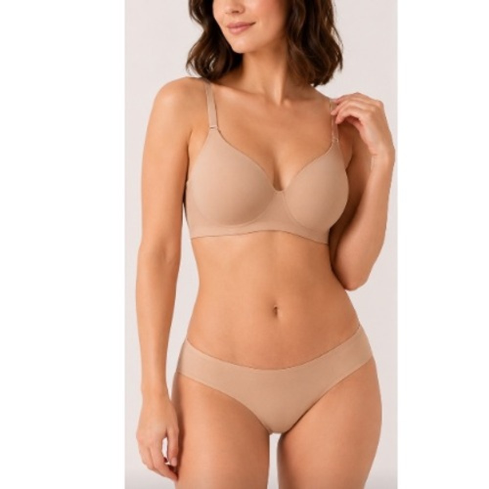 Third Love Women's Taupe 24/7 Classic Wireless T-shirt Bra Size L NWT